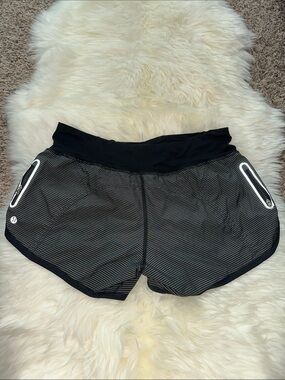 **RARE**discontinued reflective Lululemon Athletica 2-way stretch running shorts